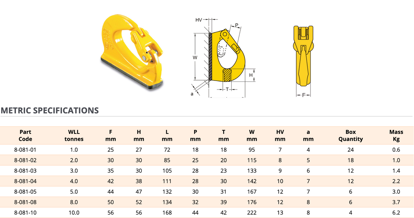 Excavator Weld-on Hook